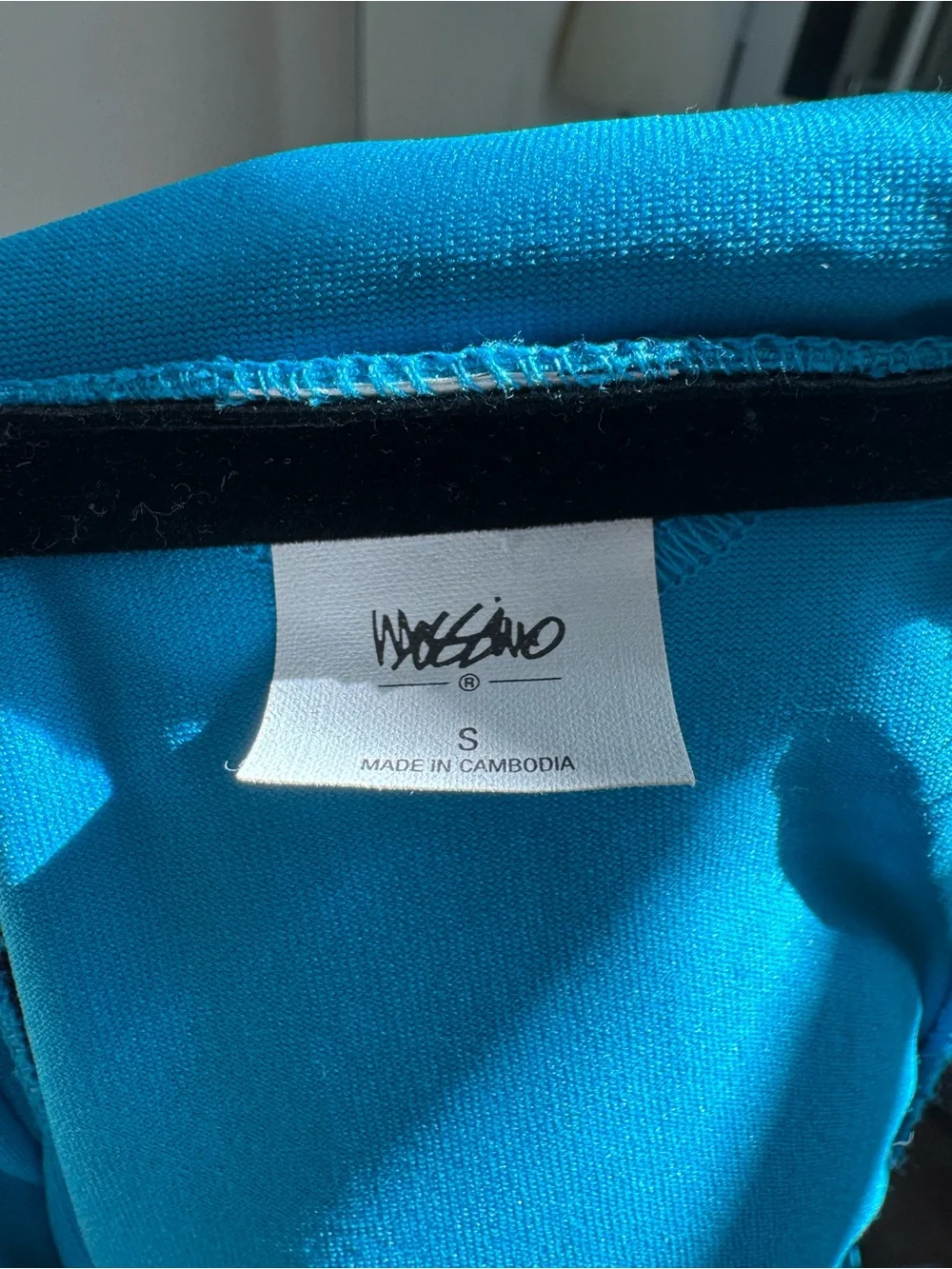 Y2K Mossimo Supply Co. Teal Halter Tankini Top with Gold Ring